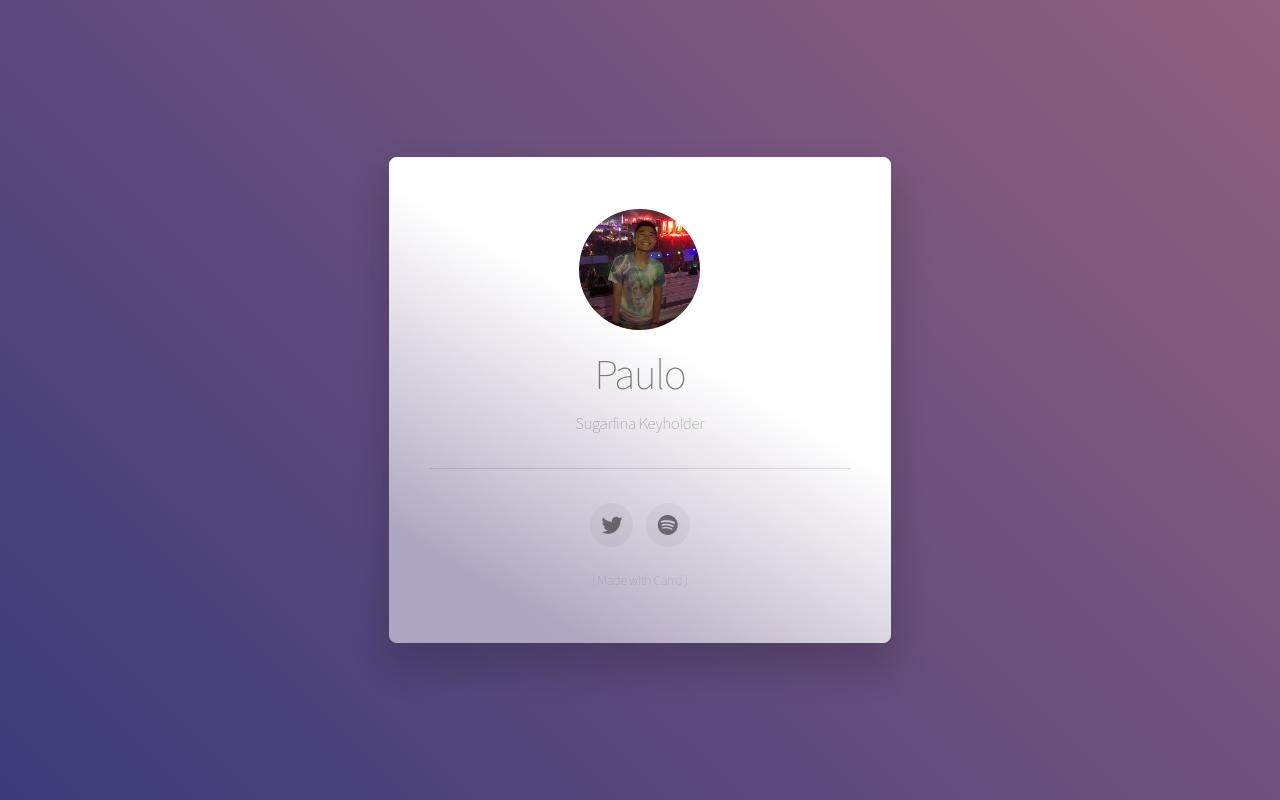 Carrd profile picture for @paulo